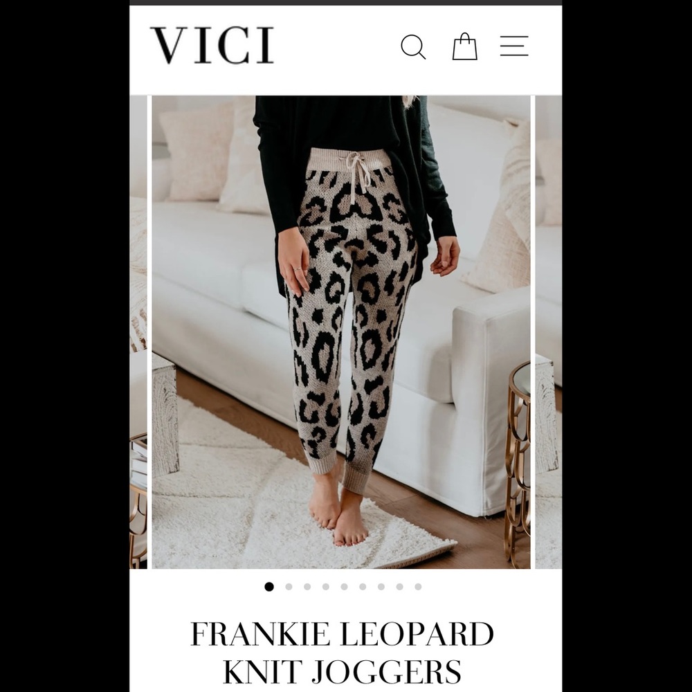 Leopard Print Knit Joggers